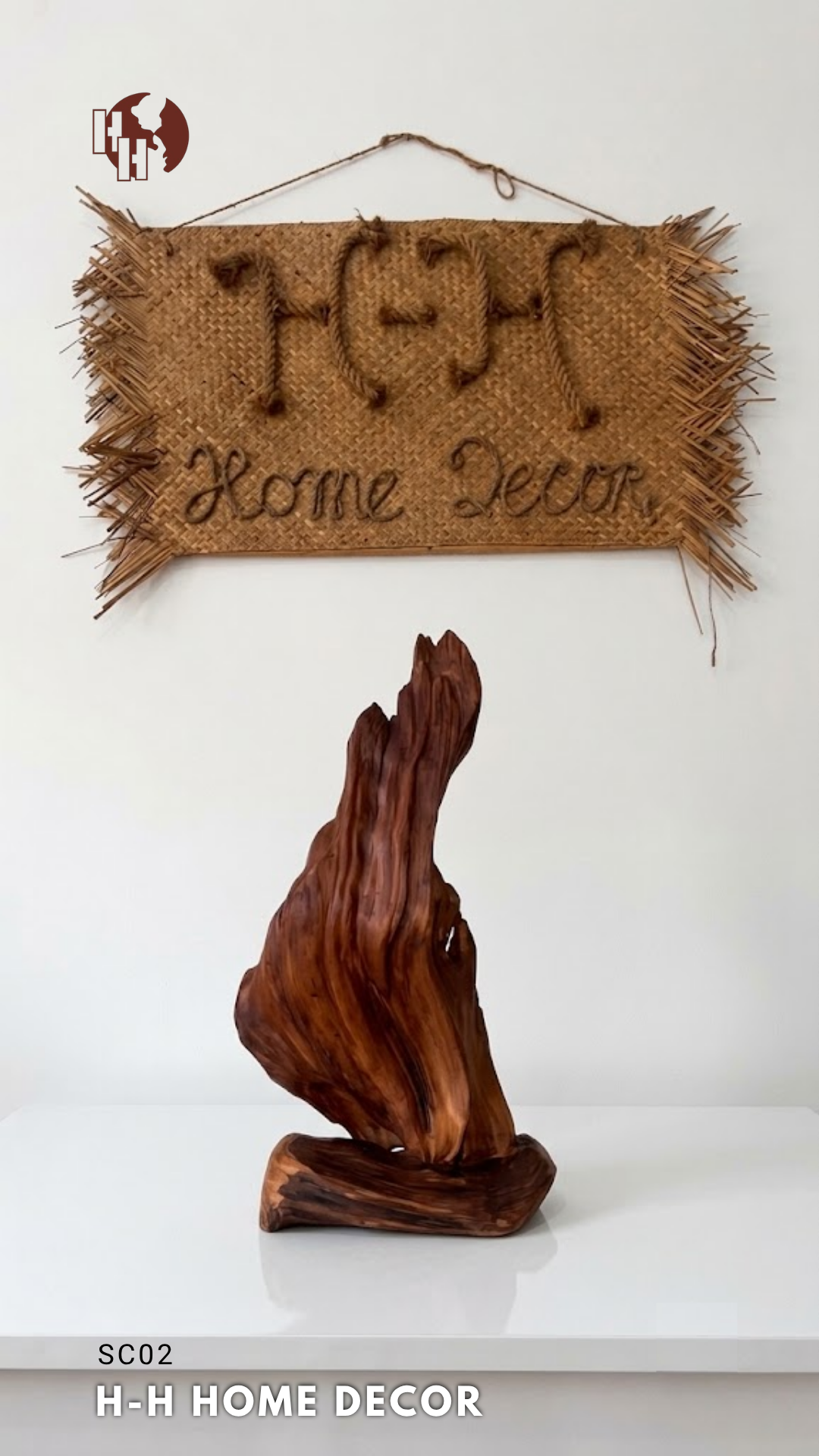 [SC02] The Rising Flame Abstract Wood Sculpture