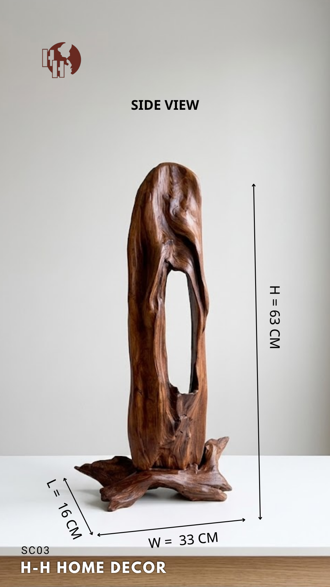 [SC03] Premium Natural Driftwood Art Sculpture - H-H Home Decor