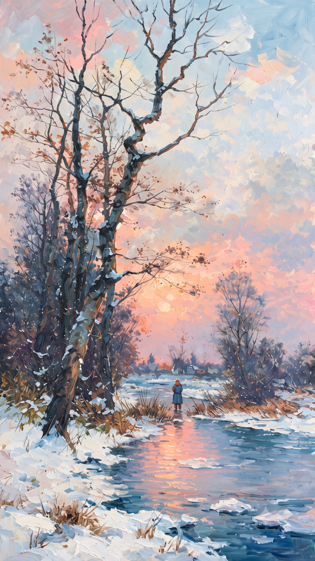 SUNSET ON THE SNOWY RIVER - WHEN WINTER IS NO LONGER COLD