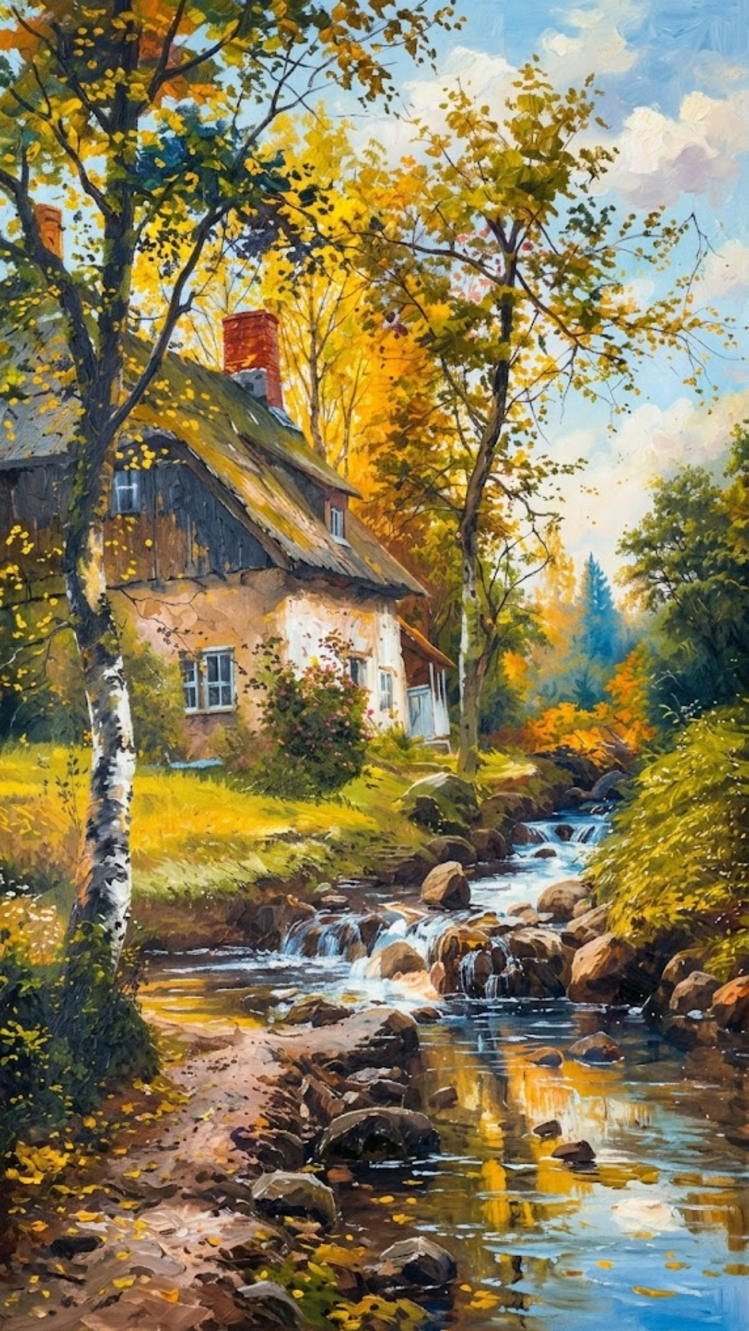 A LITTLE COTTAGE BY THE STREAM - WHERE AUTUMN WRAPS UP PEACE