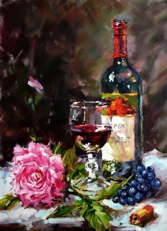 THE OIL PAINTING WITH NATURAL WOODEN , ART WORK , HOMEDECOR , HANDMADE GIFTS  ( TR27/HH )  TRI 27