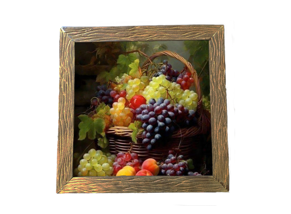 THE OIL PAITING FOR KITCHEN ROOM AND NATURAL WOOD FRAMES  ( TR 038/HH )