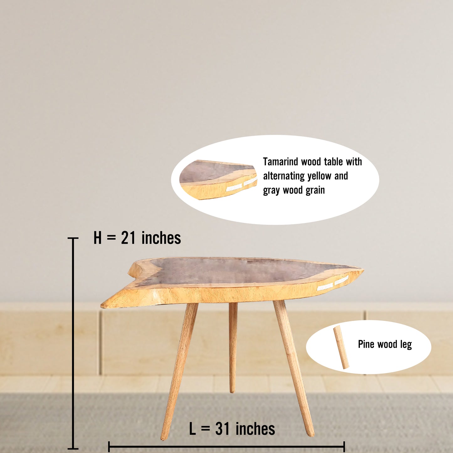 BG02; Wooden Table ; Rustic wooden table ; Coffee Table; end table