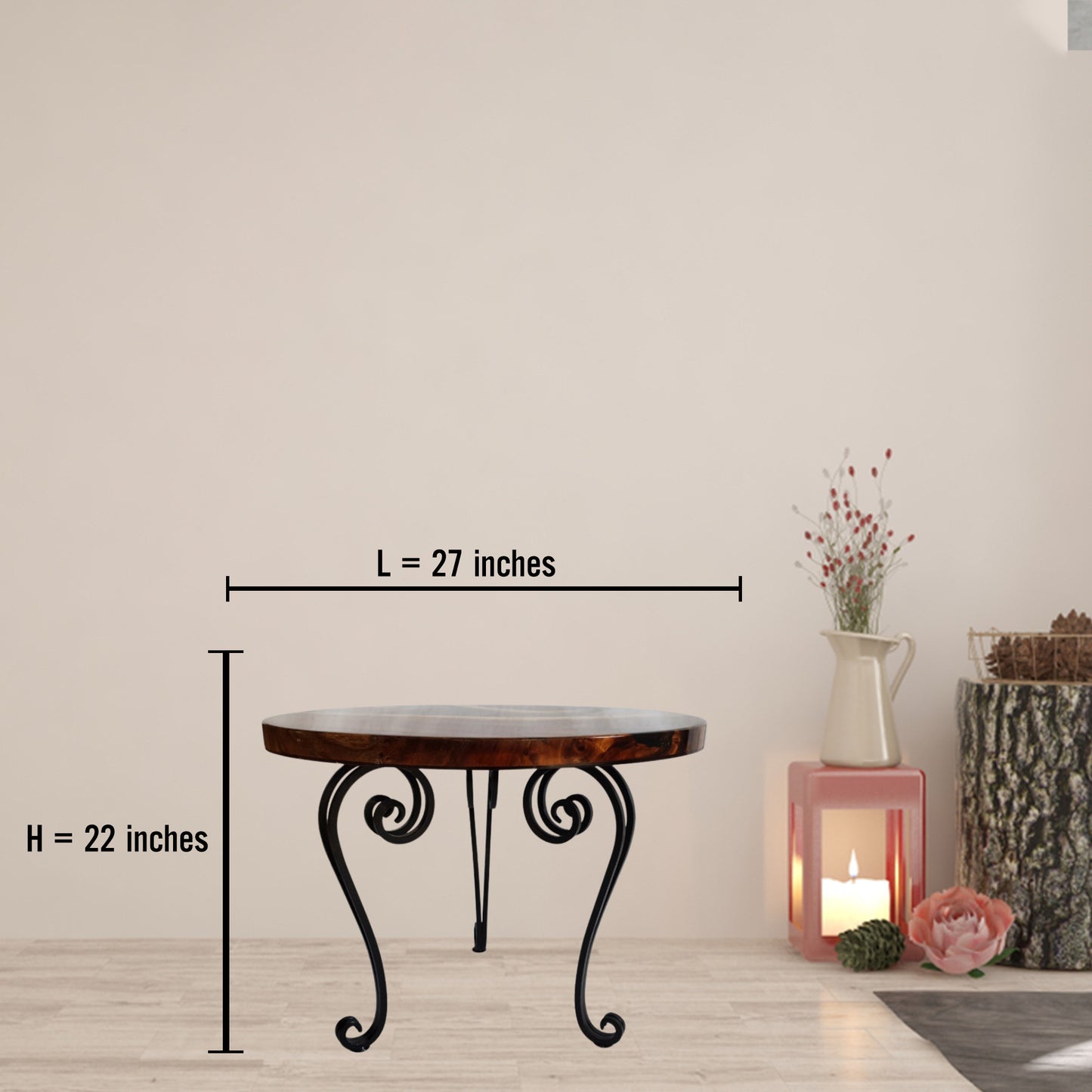 Epoxy coffee table;  B249
