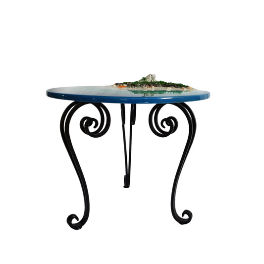 Epoxy coffee table ;B246; "VOLCANO ISLAND" Table.