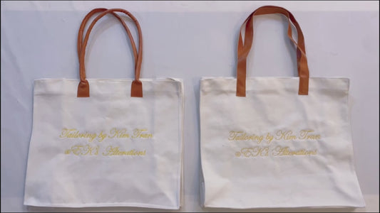 Canvas tote bag; luxury bag; Embroidery bag.