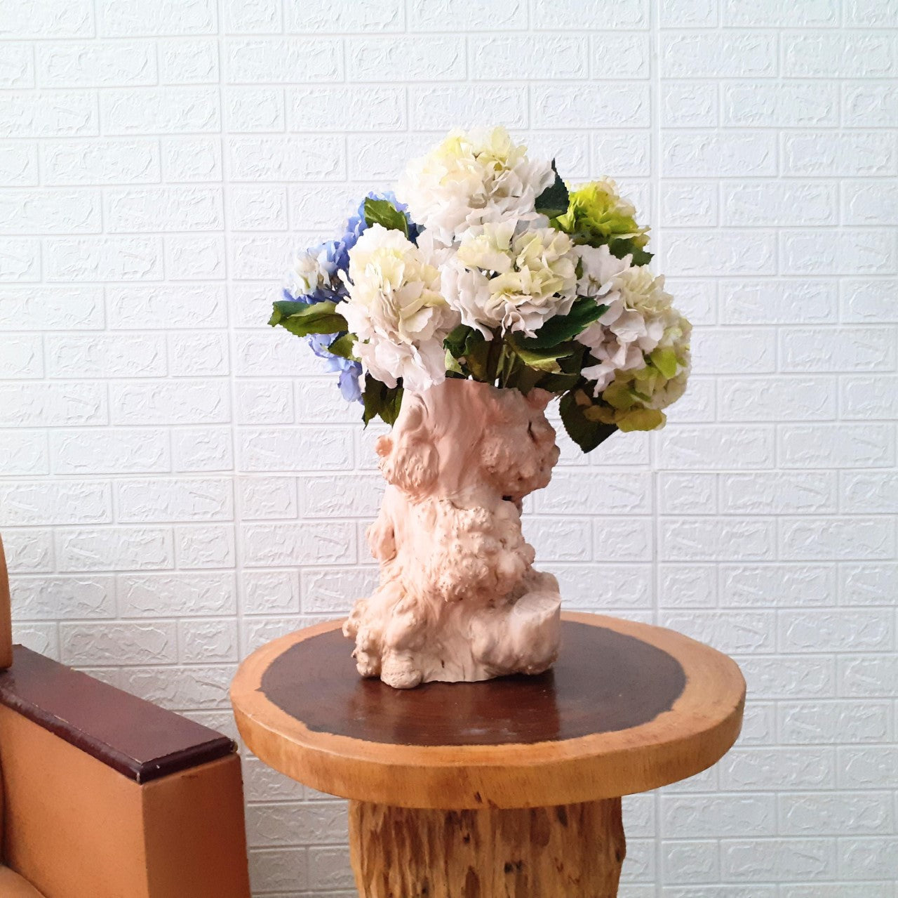 The Art Flower Vase , gifts for sisiter , home decor , unique gift , handmade gift