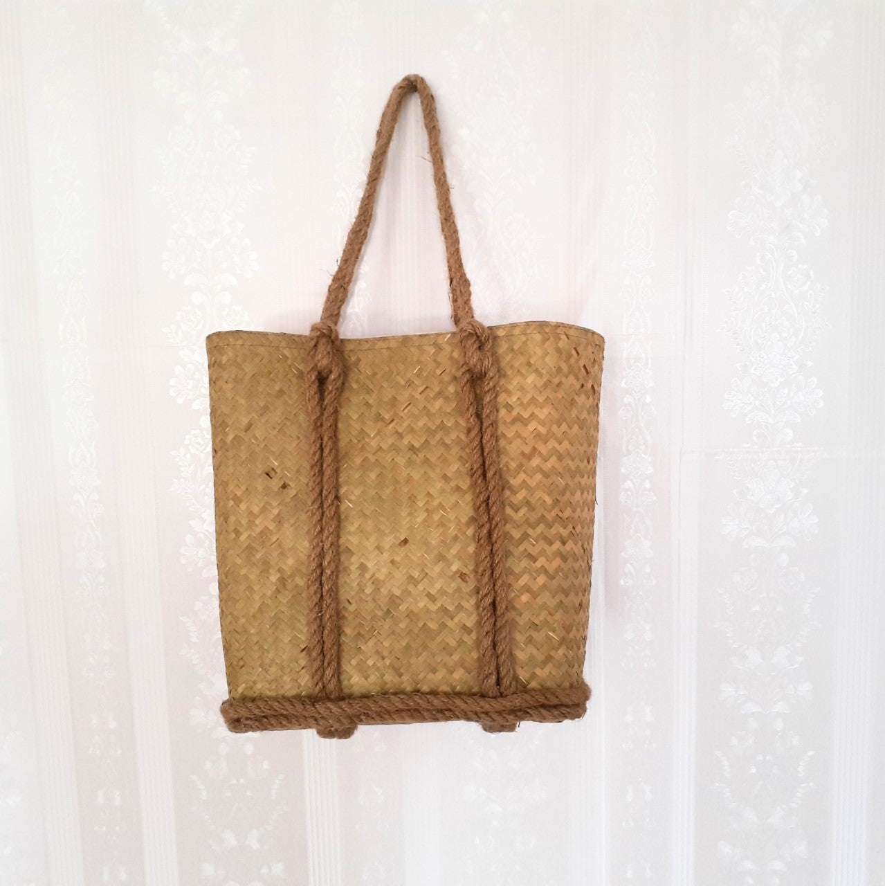 The Real Straw Bag ; beach bag ; seagrass bag ; rustic bag