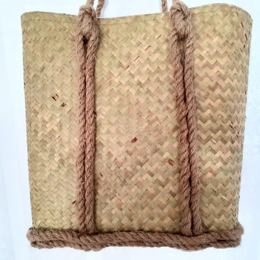 The Real Straw Bag ; beach bag ; seagrass bag ; rustic bag