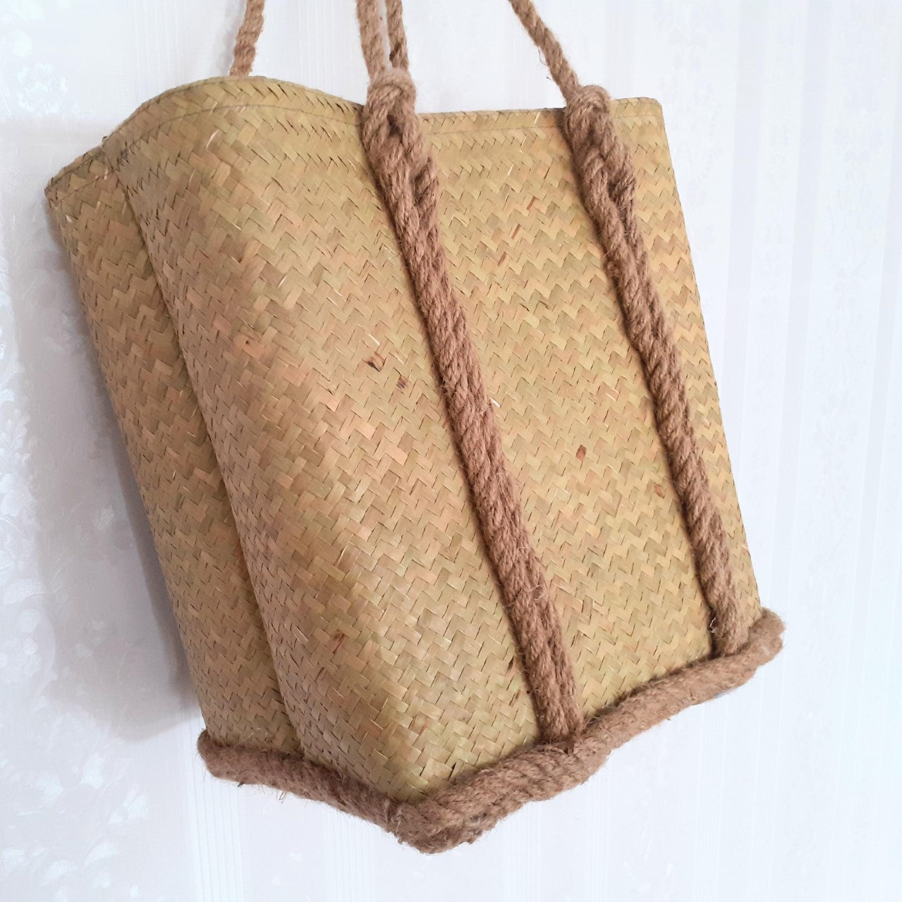 The Real Straw Bag ; beach bag ; seagrass bag ; rustic bag