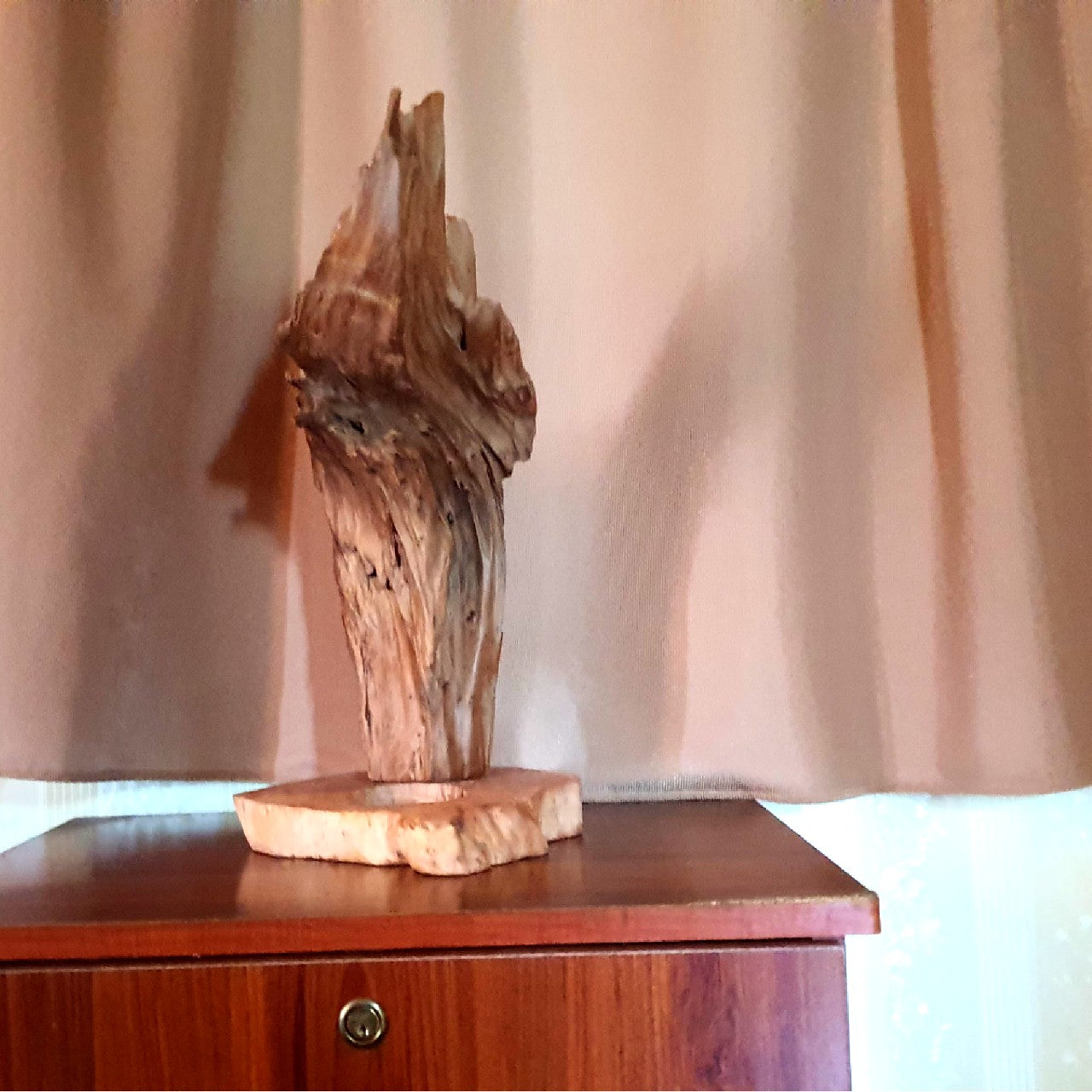 Driftwood Sculpture 3 in 1 , candle holder , bed light , table lamp , special gift for her