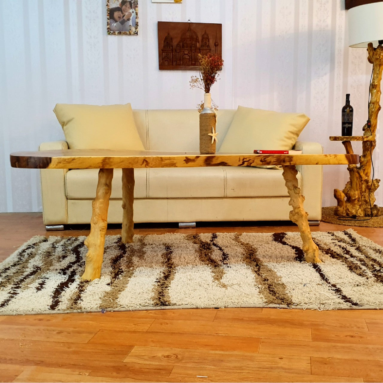 BG06; The Wooden Table ; Rustic Table ; Coffee Table; Saman wood Table